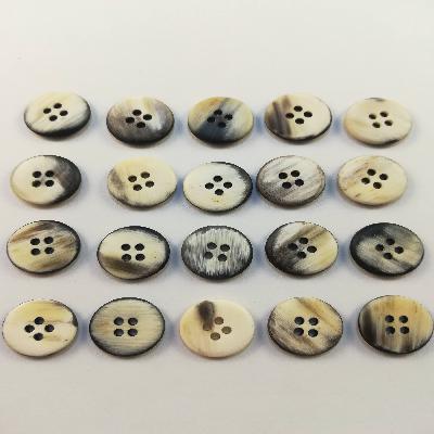 4 Hole Round Horn Button