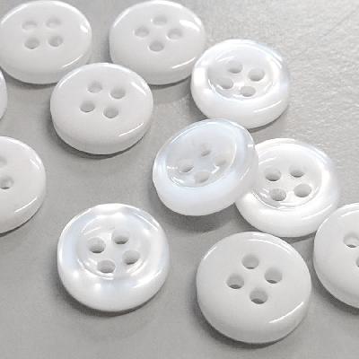 4 Hole White Shirt Button