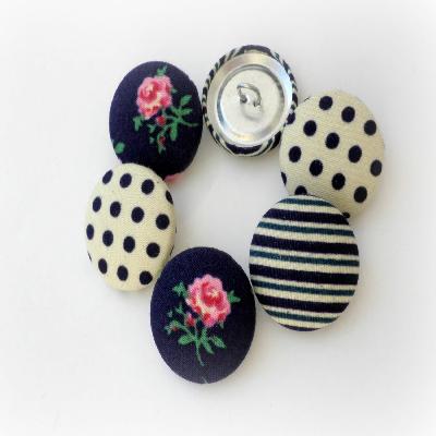 Fabric Fancy Printed Garment Button