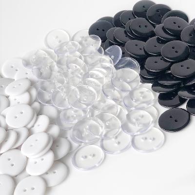 White Fancy Down Hole Garment Button