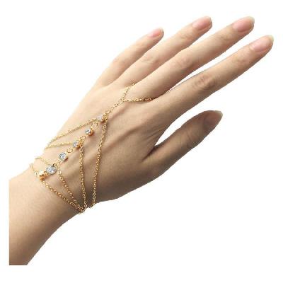 Finger Ring With Bracelet