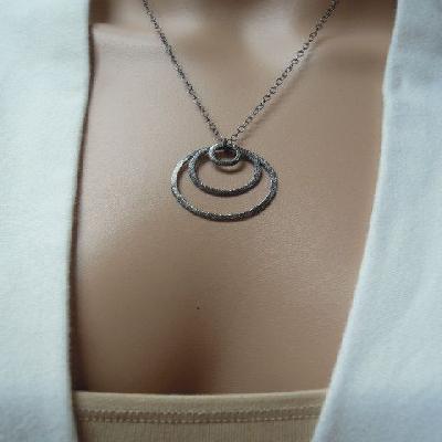 Oxidized Black Silver Fashion Necklace For Girls