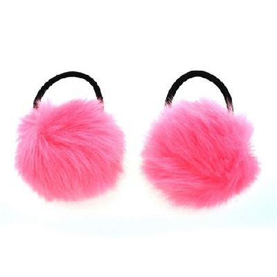 Plastic Pink Fur Hair Band
