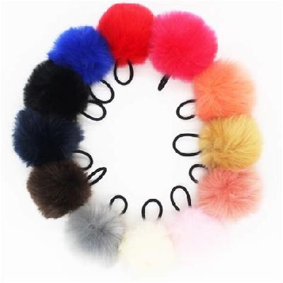 Rabbit  Fur Hair Rubber Band