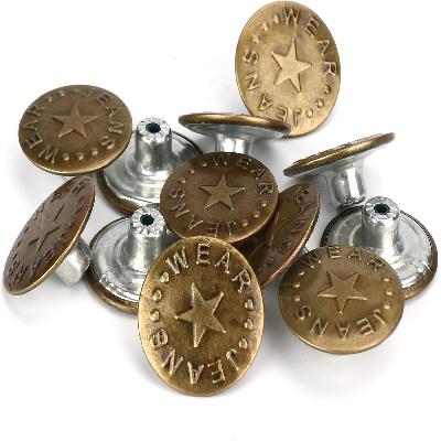 Brass Turn Jeans Button