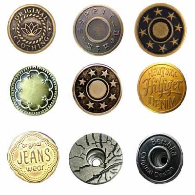 Golden Brass Jeans Button