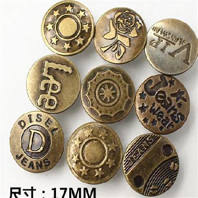 Round Iron Jeans Button