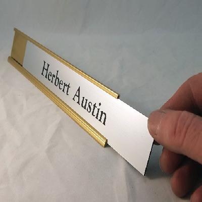 Steel Sliding Name Badge