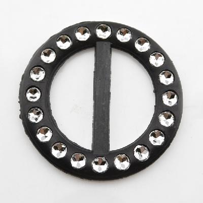 Round Black Plastic Buckle