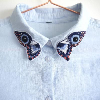 Shirt Butterfly Fold Collar Patti