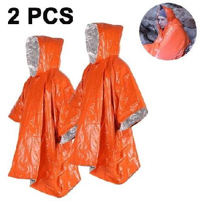 Emergency Pocket Rain Card Poncho With Hood, Rain Cover, Credit Card Raincoat