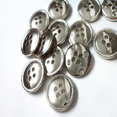 Silver Plastic Button