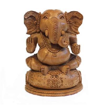 Lord Ganesha Wooden Statue