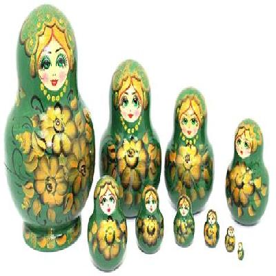 Russian Dolls Green