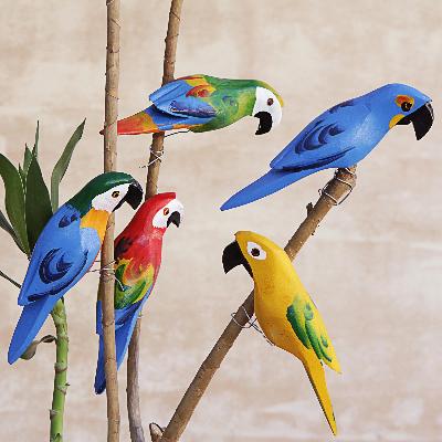 Wooden Decorative Parrots