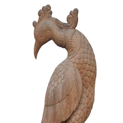 Wooden Peacock Statue