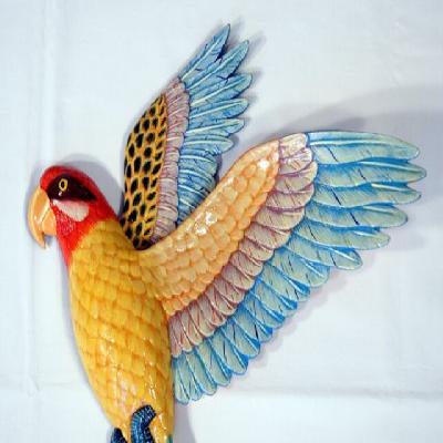 Yellow Parrots Outdoor Wall Hangings