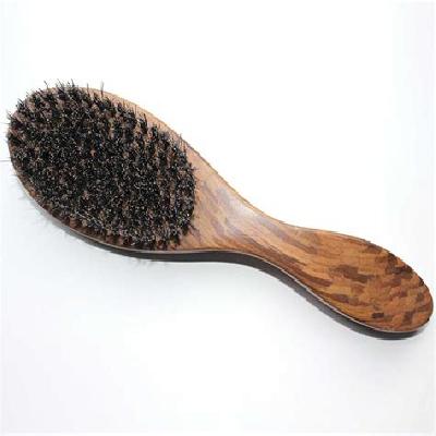 Oval Hair Brush Wooden Look