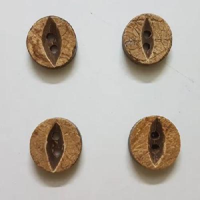 Brown Coconut Kurta Button
