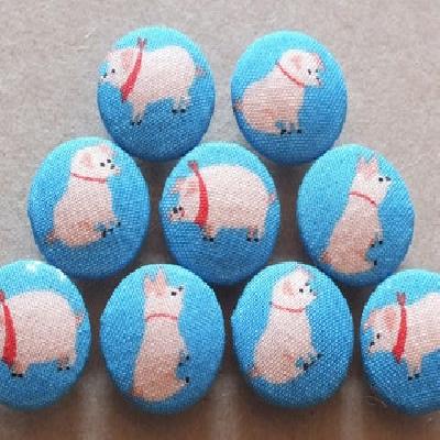 Fabric Pig Nose Button