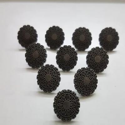 Metal Button Down Hole