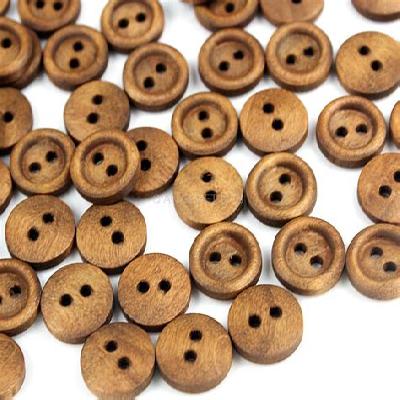 Round Wood Button