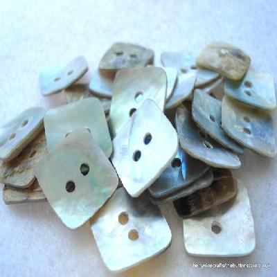 Square Wooden Shell Button