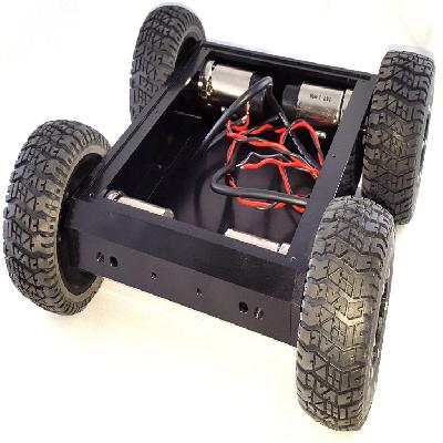 Robot Chassis Powder Coated For 4 Motors, 4 Wheels
