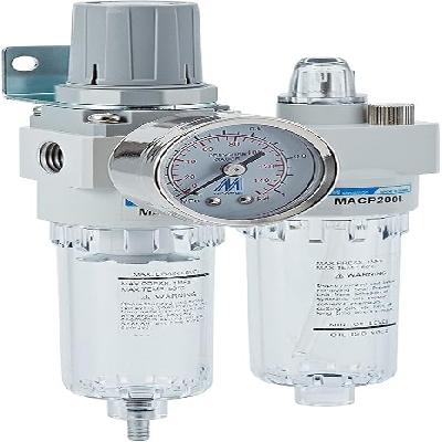 Mindman Pneumatic Filter Regulator With Gauge And Clamp