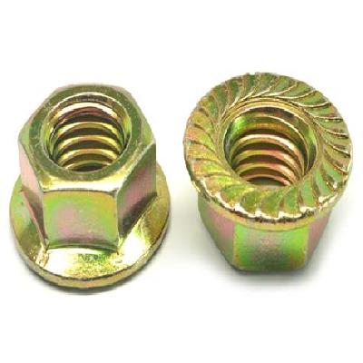 Hex Flange Nuts Golden