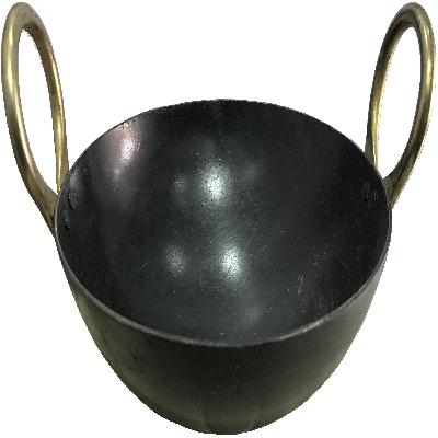 M S Kadhai Handle Yellow Zinc Polish