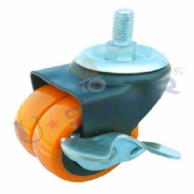 PU Double Puff Caster Wheel