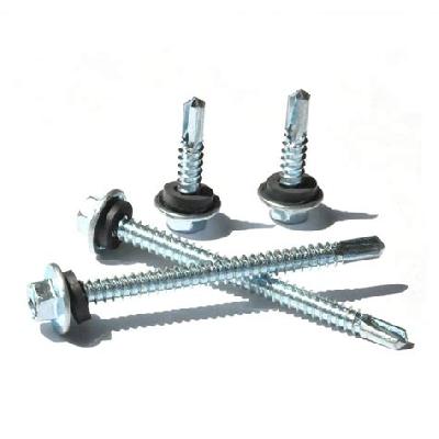 DIN 7504 K Stainless Steel Hex Washer Head With EPDM Self Drilling Screw