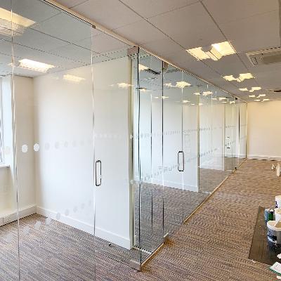 Toughened Glass Office Partitions