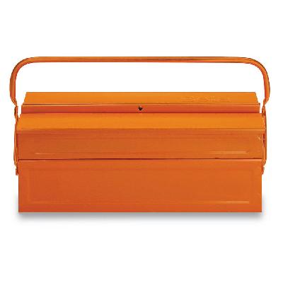 Orange Metal Tool Box 3 Compartment