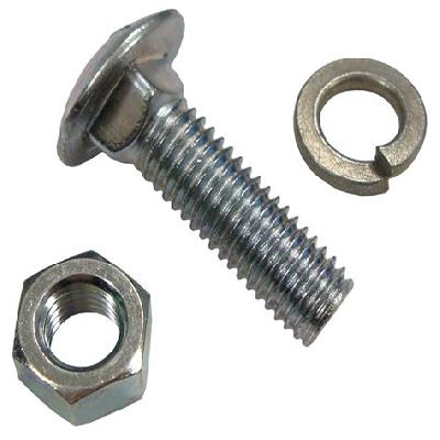 Carriage Screws With Washer And Hex Nut