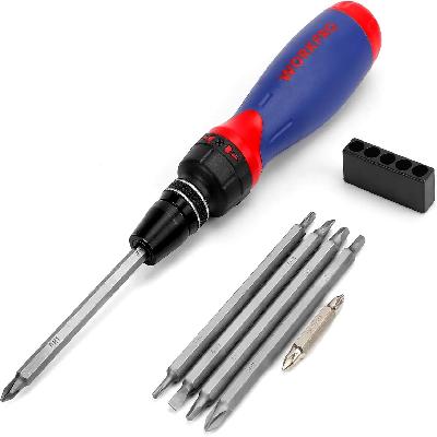 10Pc Multi-Bit Racheting Screwdriver