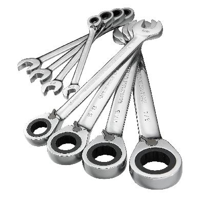 Full Polish Combination Reversible Ratcheting Spanner