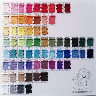 Zipper Color Card