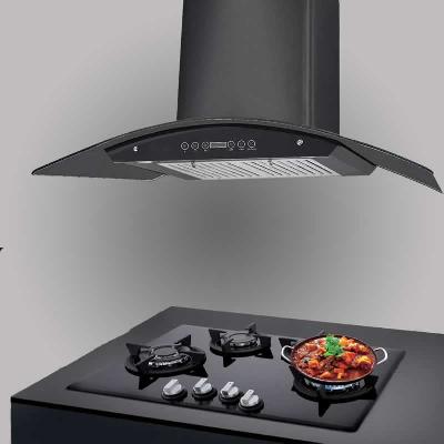QUEEN Black Kitchen Chimney