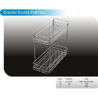SS Double Pull Out Basket