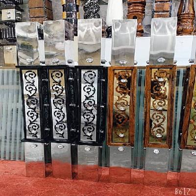 SS Wooden  Residential Railing Piller
