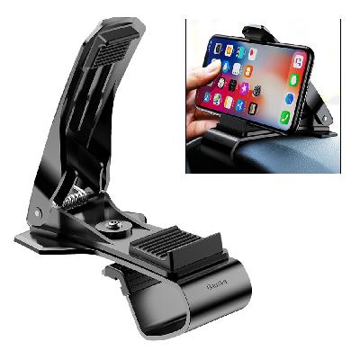 Universal Car Mount Dual Clamp Clip Bracket Mobile Holder