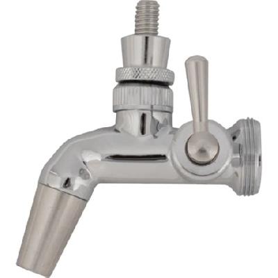 Stainless Steel 304 Flow Control Beer Faucet - With Compensator And Threaded Spout