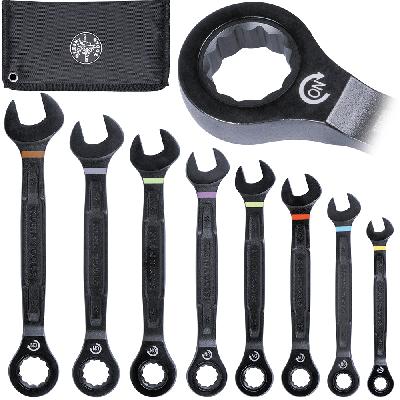 8 Piece Metric Full Polish Combi. Ratcheting Spanner Set