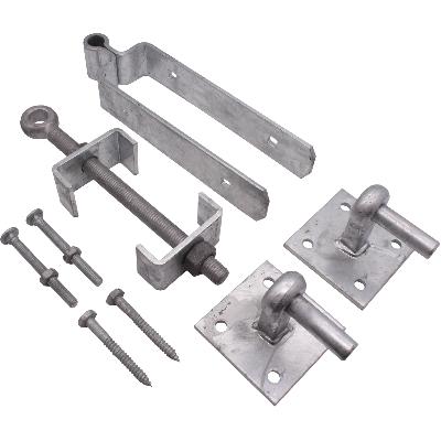 Adjustable Double Strap Field Gate Hinge Set Galvanised