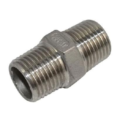 Stainless Steel Hex Threaded Nipple