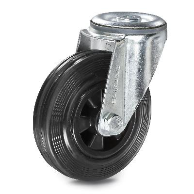 Wheel with Solid Rubber And Plastic Rim
