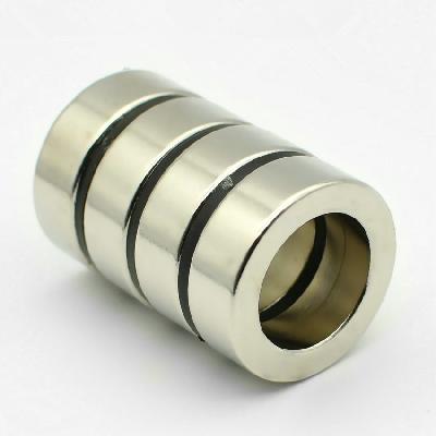 22.5mm x 6.5mm (Hole) x 18mm Thick., Neodymium Ring Magnets