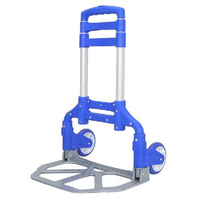 70Kg Aluminum Luggage Trolley with Four Extension Wheels